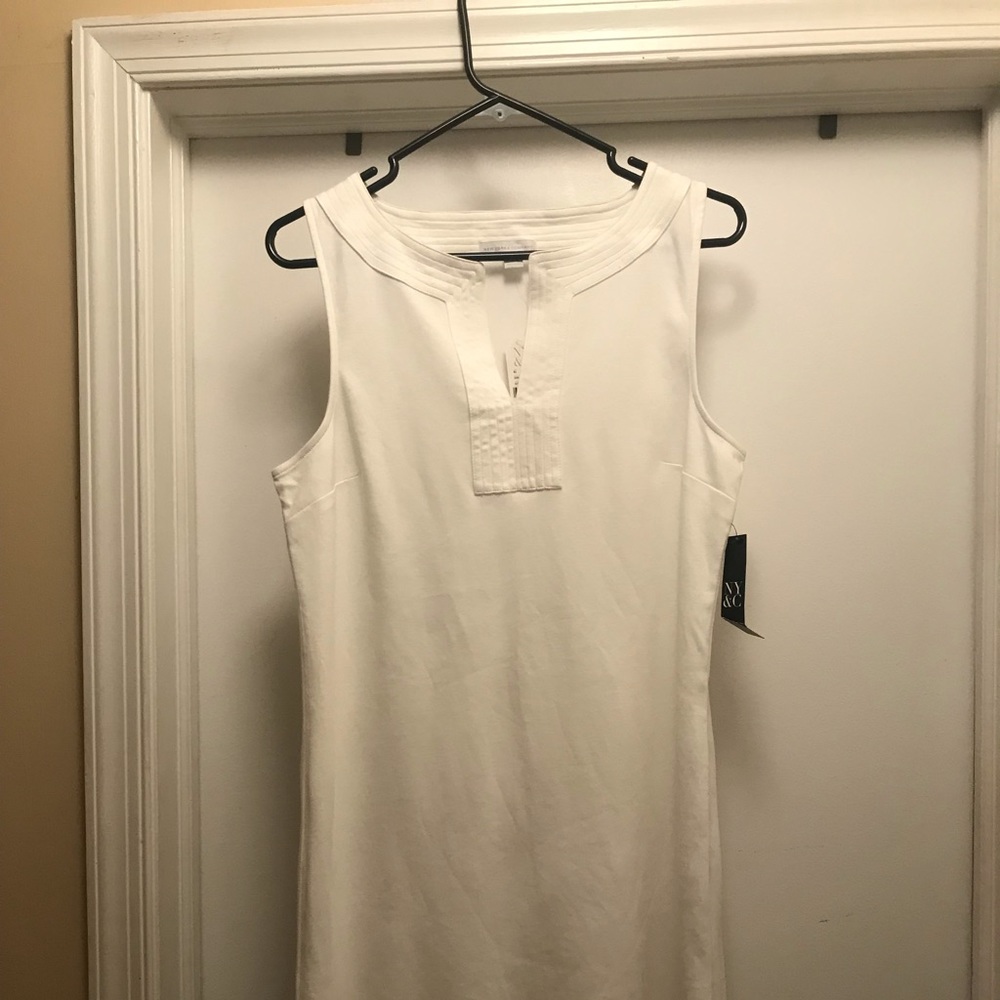 New York & Company White Tunic Dress